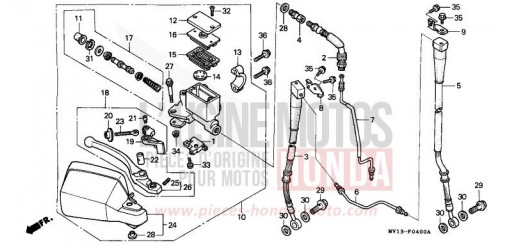 MAITRE-CYLINDRE FREIN AV. XRV750M de 1991